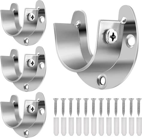 metal closet rod bracket|mounting brackets for closet rods.